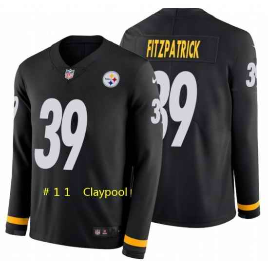 Men Steelers 11 Chase Claypool Long Sleeve Jersey